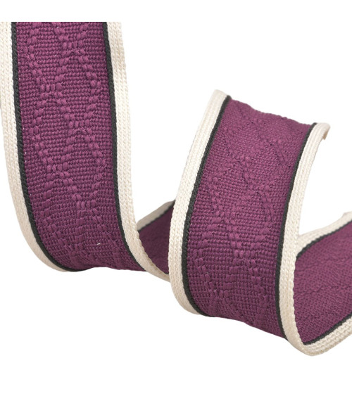 Diamond knit braid 33mm purple