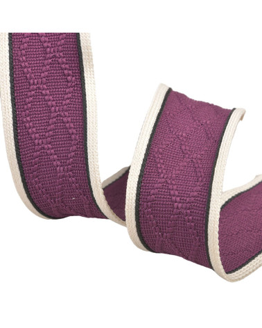 Diamond knit braid 33mm purple
