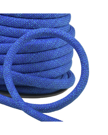 Bobine 15m cordon chiné pour anses de sacs 10mm bleu roi