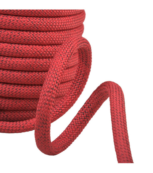 Bobine 15m cordon chiné pour anses de sacs 10mm bordeaux
