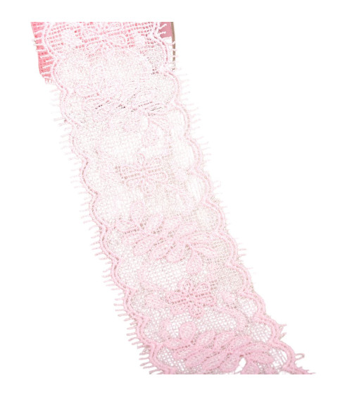 Spool 13.7m lace between two flowers 55mm light pink
