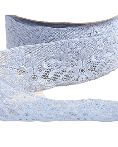 Bobina da 13,7 m fiori di pizzo da 50 mm blu lavanda