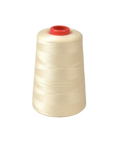 Polyester thread cone 5000 yards/4572 meters high quality ecru