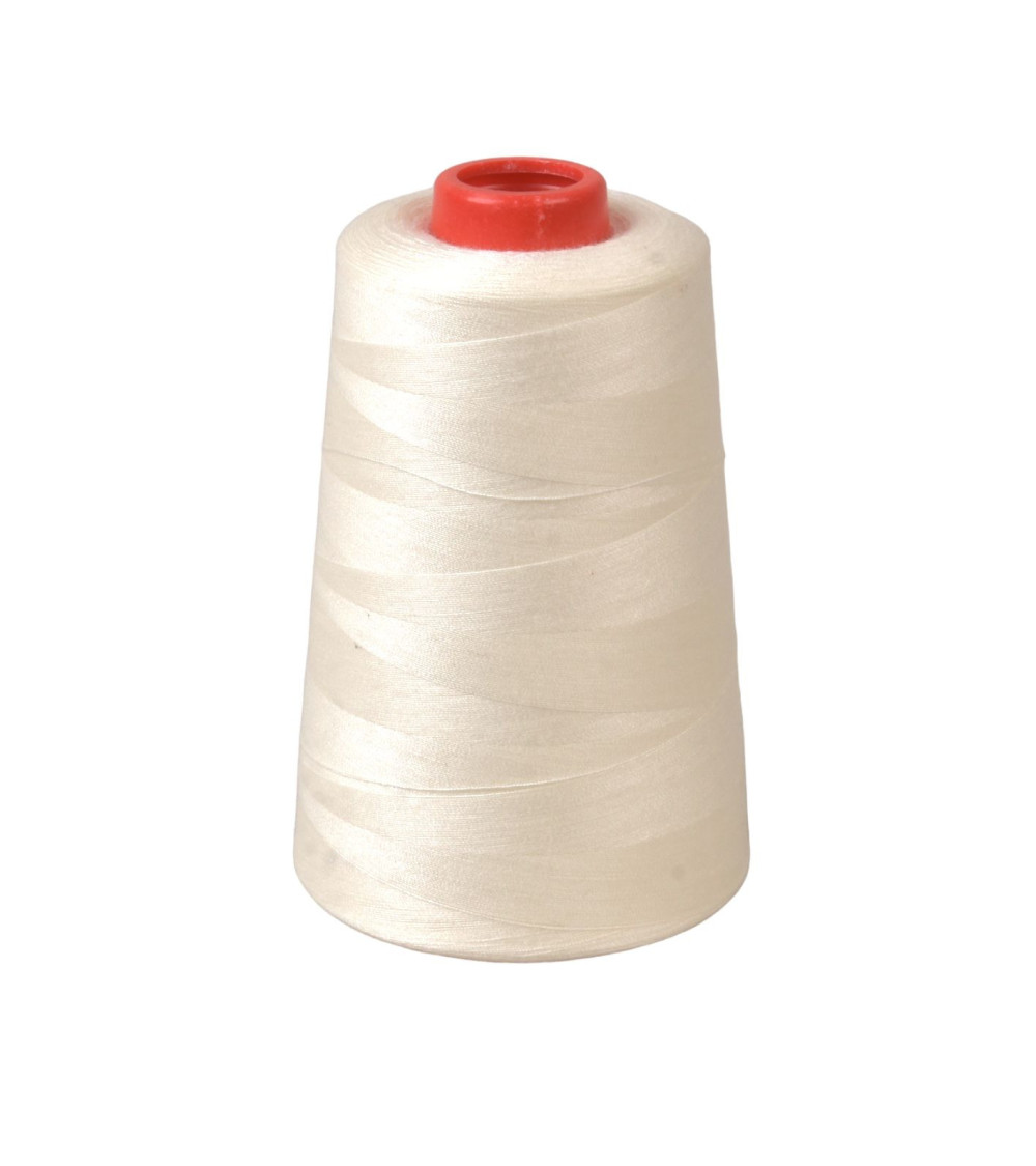 Polyester thread cone 5000 yards/4572 meters high quality ecru