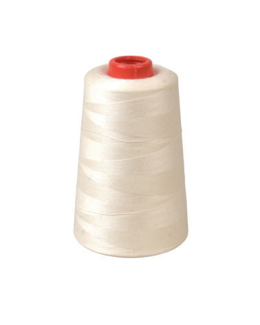 Polyester thread cone 5000 yards/4572 meters high quality ecru