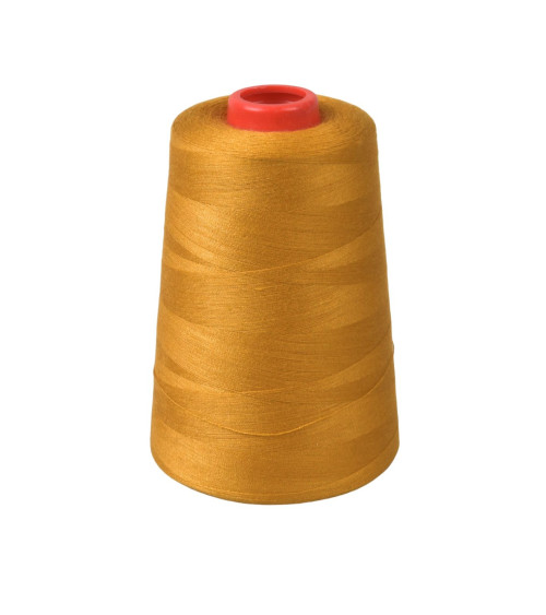 Polyester thread cone 5000 yards/4572 meters high quality honey yellow