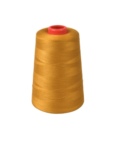 Polyester thread cone 5000 yards/4572 meters high quality honey yellow