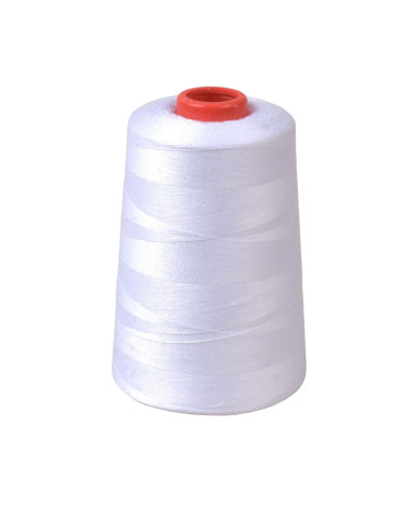 Cono de hilo de poliéster 5000 yardas/4572 metros alta calidad blanco
