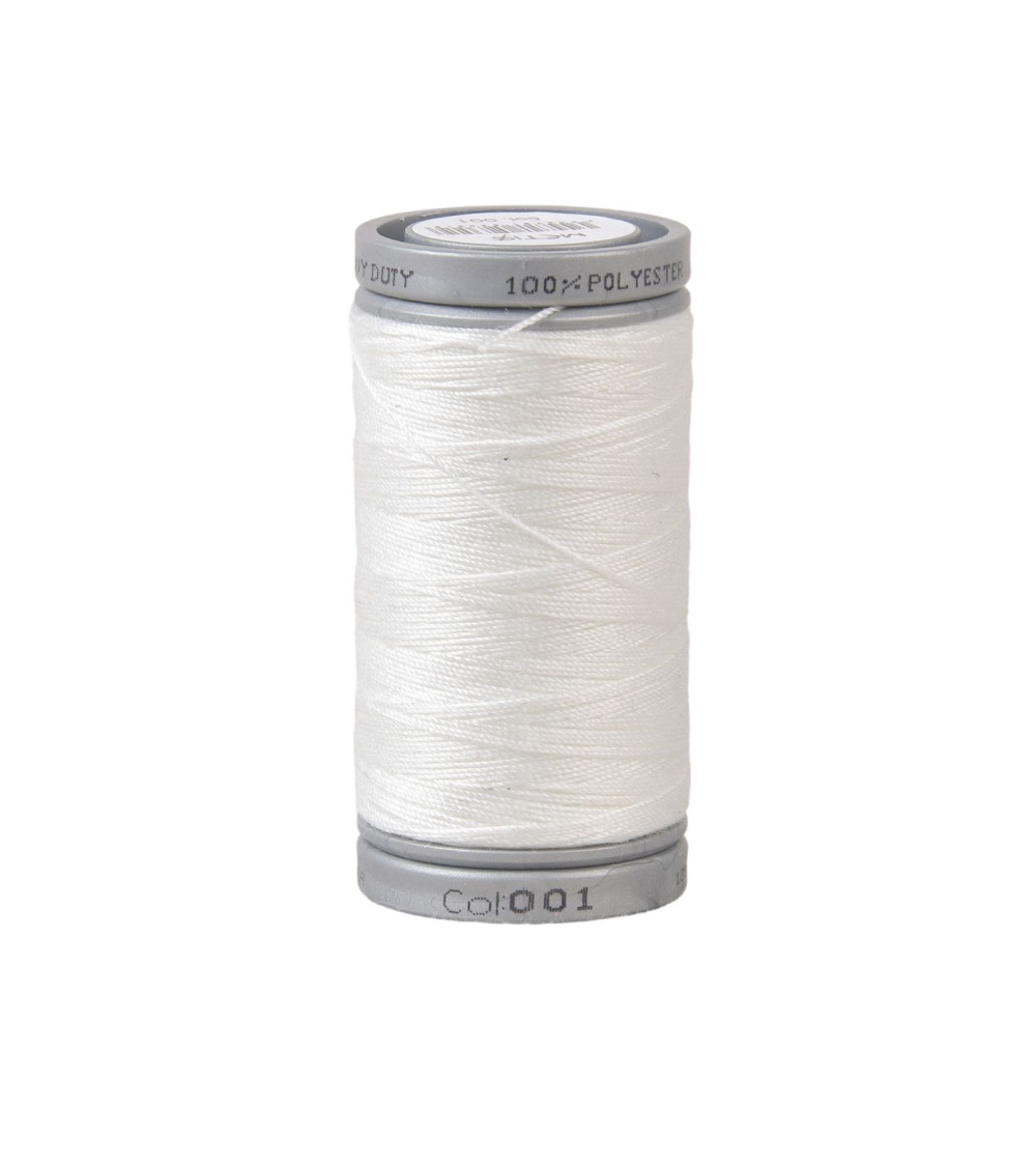 Fil super polyester résistant 125m haute qualité blanc
