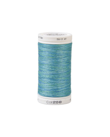 Variagated cotton thread 500m high quality blue