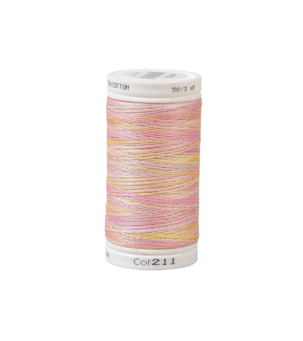 Hilo de algodón variado 500m alta calidad rosa