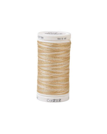 Variagated cotton thread 500m high quality beige