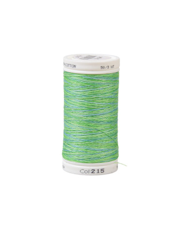Variagated cotton thread 500m high quality green