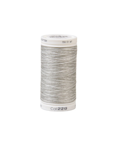 Variagated cotton thread 500m high quality gray