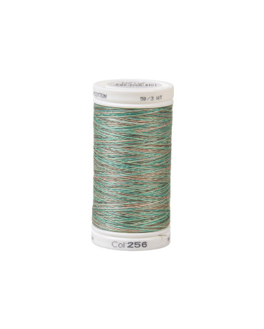 Variagated cotton thread 500m high quality green