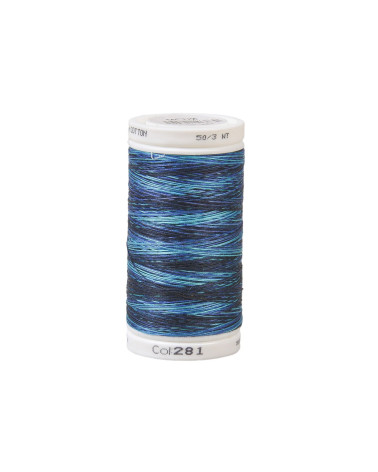 Variagated cotton thread 500m high quality blue
