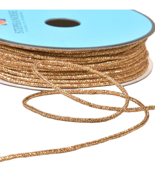 30m spool of mottled metal cord 2mm brown/gold