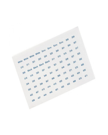 Set of 630 color labels for DMC threads