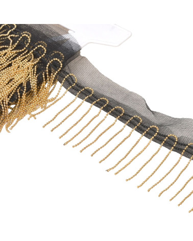 Spule 9m Fransenkette 60mm Gold