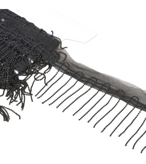 9m spool with chain fringe 60mm medium gray