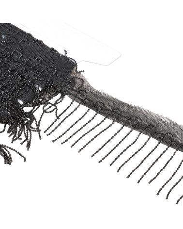 9m spool with chain fringe 60mm medium gray