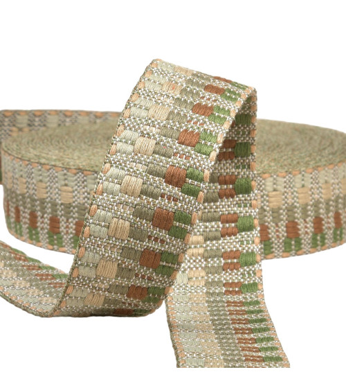Spool 14.5m ethnic strap 38mm khaki
