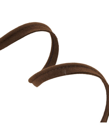 Spool of 25m of 3mm dark brown suede piping