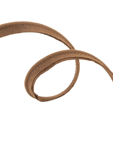 25m spool with suede piping 3mm chocolate brown