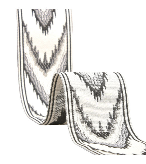 24m spool of herringbone jacquard braid 58mm black