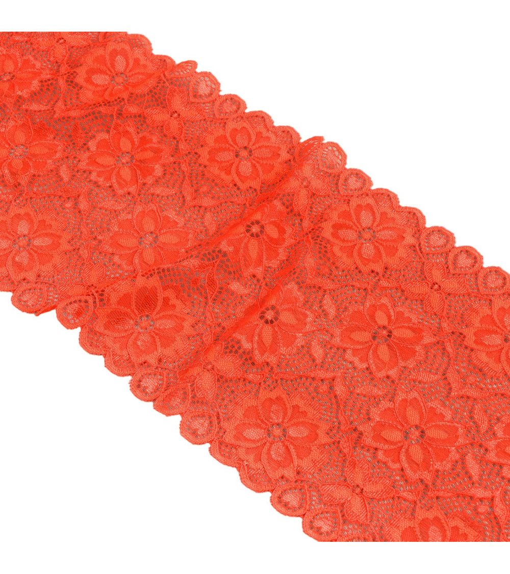 Spool 15m elastic lace flowers 180mm Bengal