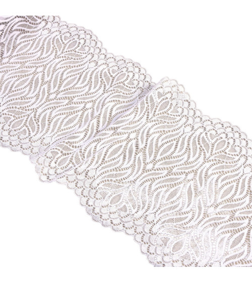 Spool 15m elastic flame lace 200mm white