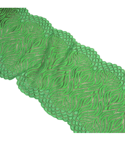 Spool 15m elastic flame lace 200mm dark green