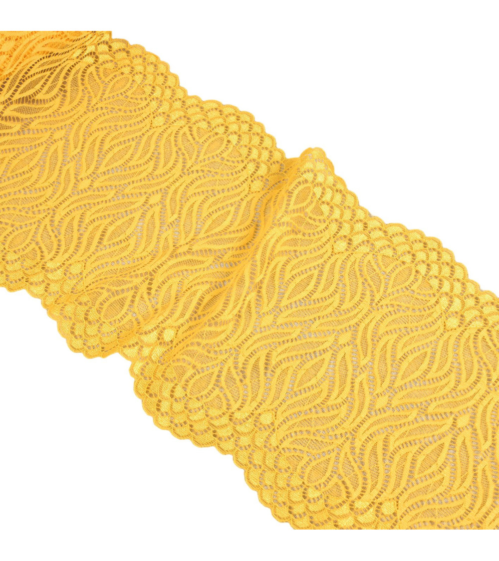 Spool 15m elastic flame lace 200mm yellow gold