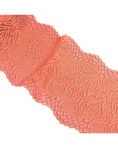 Bobina da 15m di pizzo elastico fiamma 200mm salmone