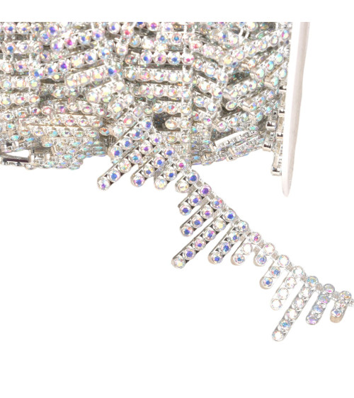 9m spool triangle fringe 20mm 20mm silver