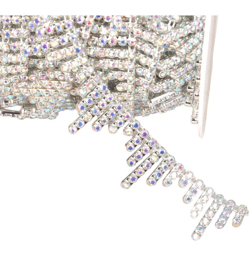 9m spool triangle fringe 20mm 20mm silver