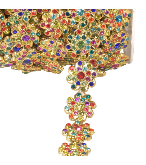 9m reel flower braid 17mm 17mm gold multicolor