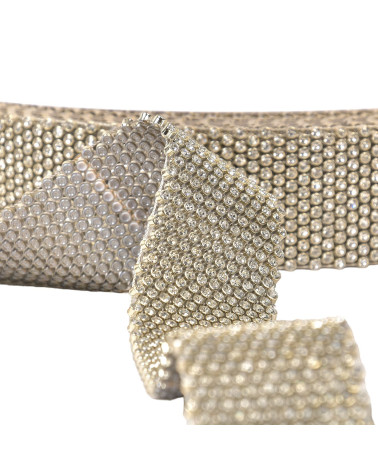 8.8m reel of stone braid on 38mm black/silver metal grid