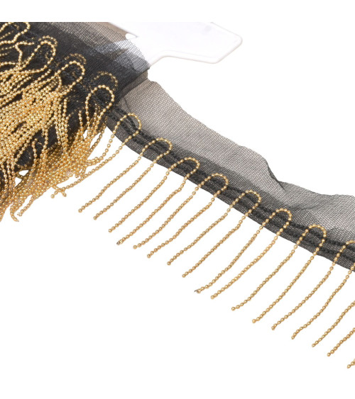 Chain fringe 60mm gold per meter