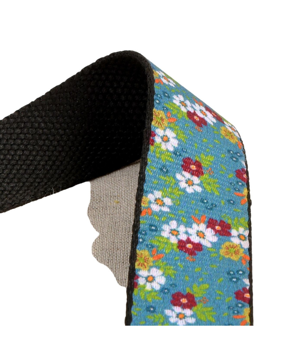 Flower strap 30mm lavender blue per meter