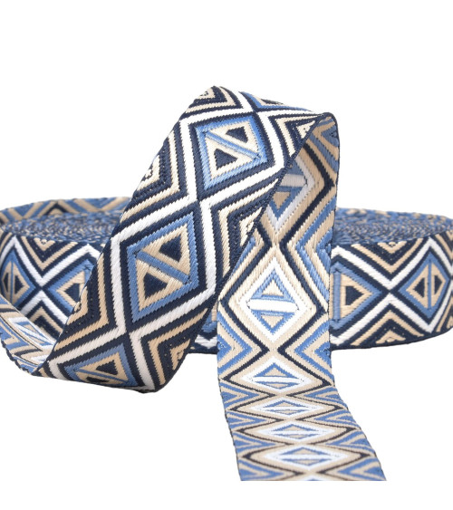 38mm navy blue diamond strap per meter