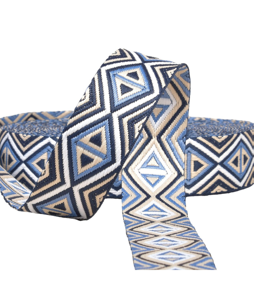 38mm navy blue diamond strap per meter