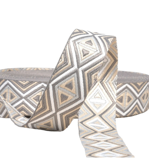 Diamond strap 38mm medium gray per meter