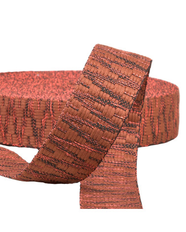 Ethnic strap 38mm rust per meter