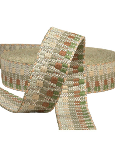 38mm khaki ethnic strap by the meter