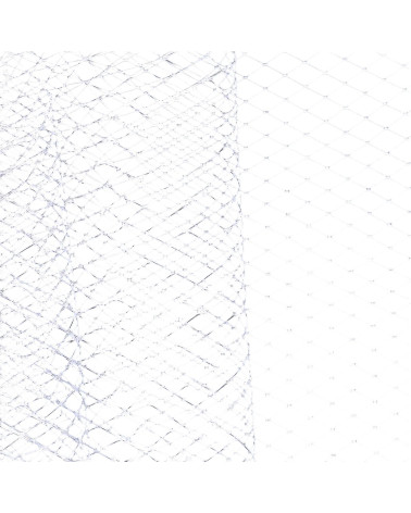 Fishnet veil for hats 250mm white per meter