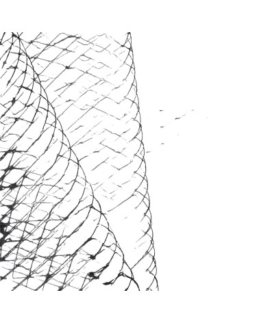 Fishnet veil for hats 250mm black per meter