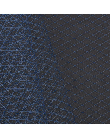 Fishnet veil for hats 250mm navy blue by the meter