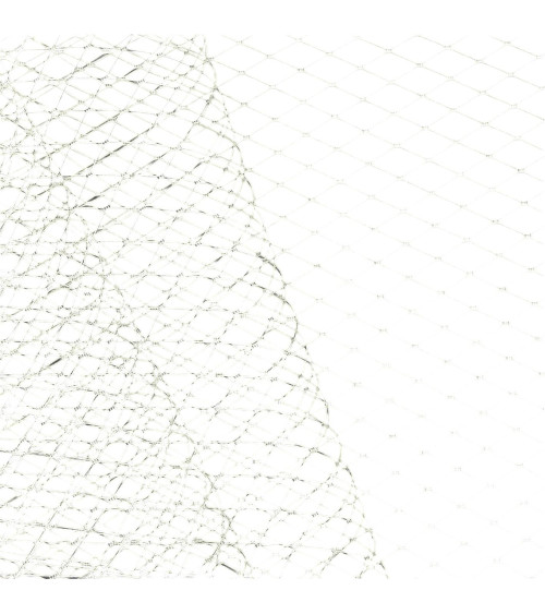 Fishnet veil for hats 250mm ecru by the meter