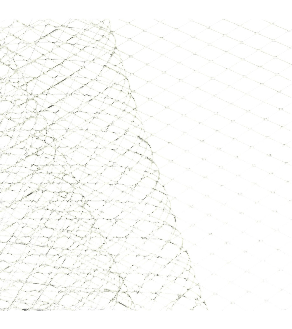 Fishnet veil for hats 250mm ecru by the meter